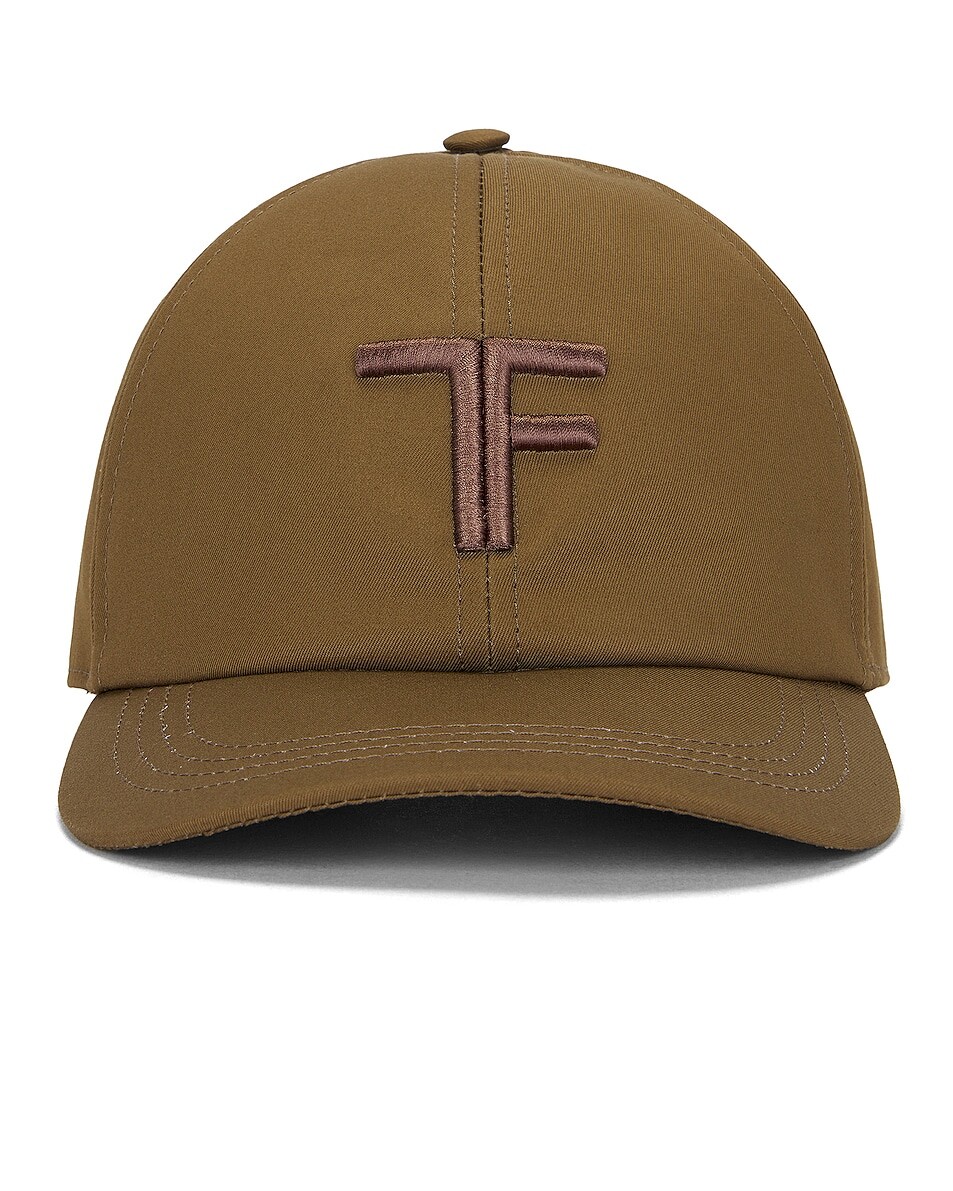 

Кепка из парусины и кожи Tom Ford, цвет Olive Brown