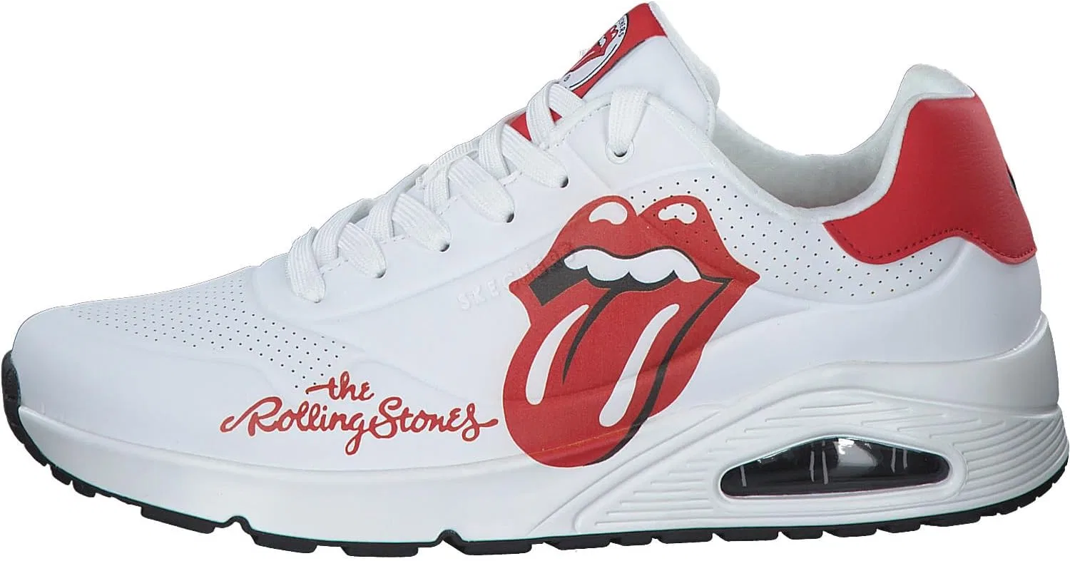 Мужские кроссовки Skechers UNO Rolling Stones Single! 183102, белые — фото 2