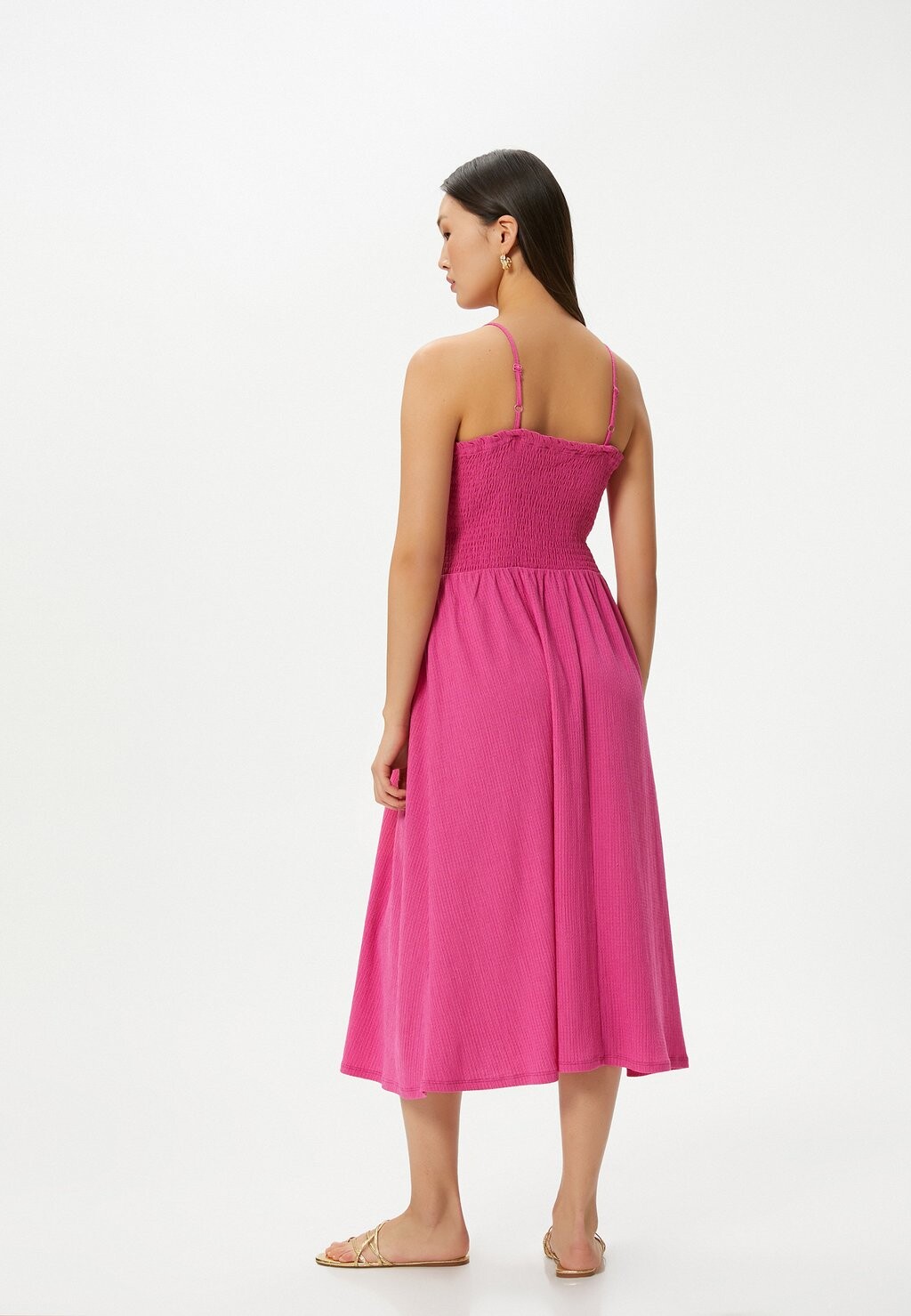 

Дневное платье GIMPED STRAPPY MIDI Koton, розовый