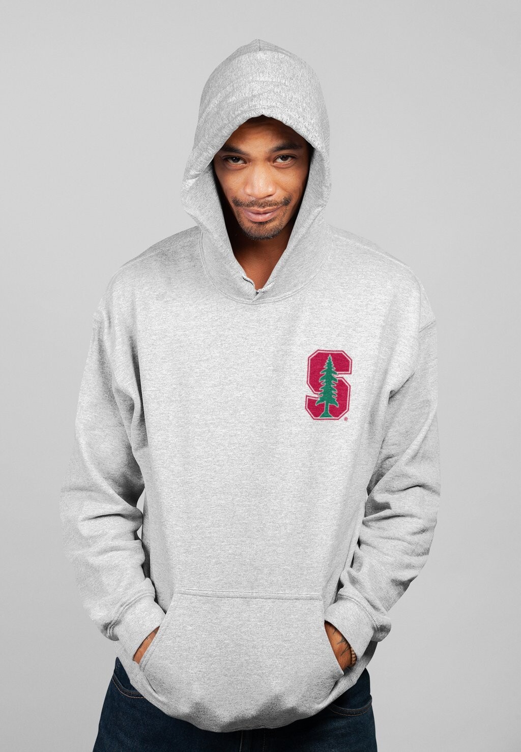 

Толстовка с капюшоном PARK FIELDS STANFORD UNIVERSITY S Henry Tiger, цвет Mottled Light Grey