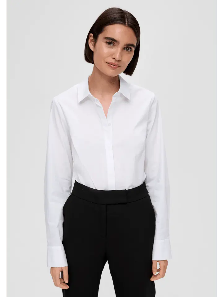 

Блуза sOliver BLACK LABEL langarm, белый
