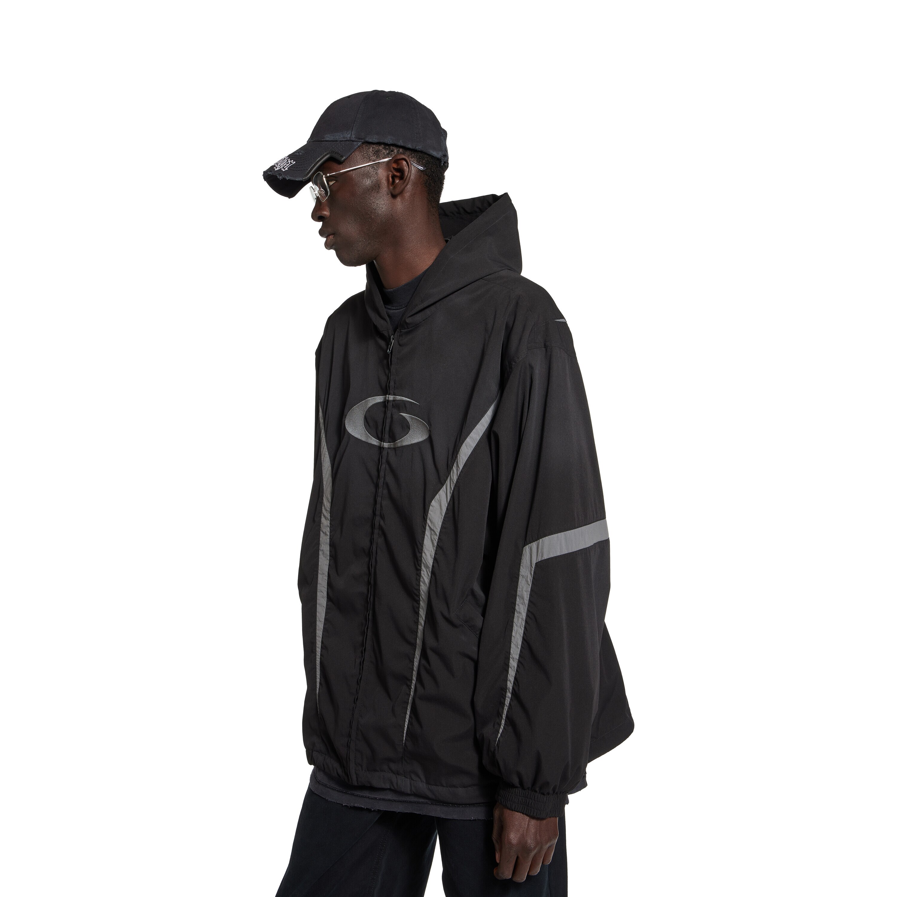 

Куртка-тренажер Loop Sports Icon Large BALENCIAGA, черный/серый