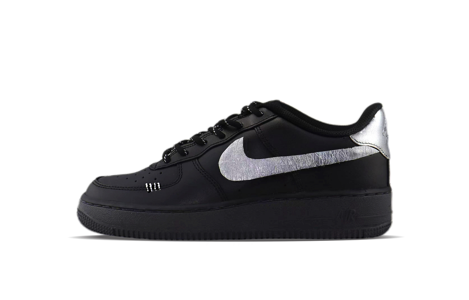 

Air Force 1 Silver Moonlight нескользящие амортизирующие износостойкие low top детские скейтборд кроссовки silver Nike, серебряный