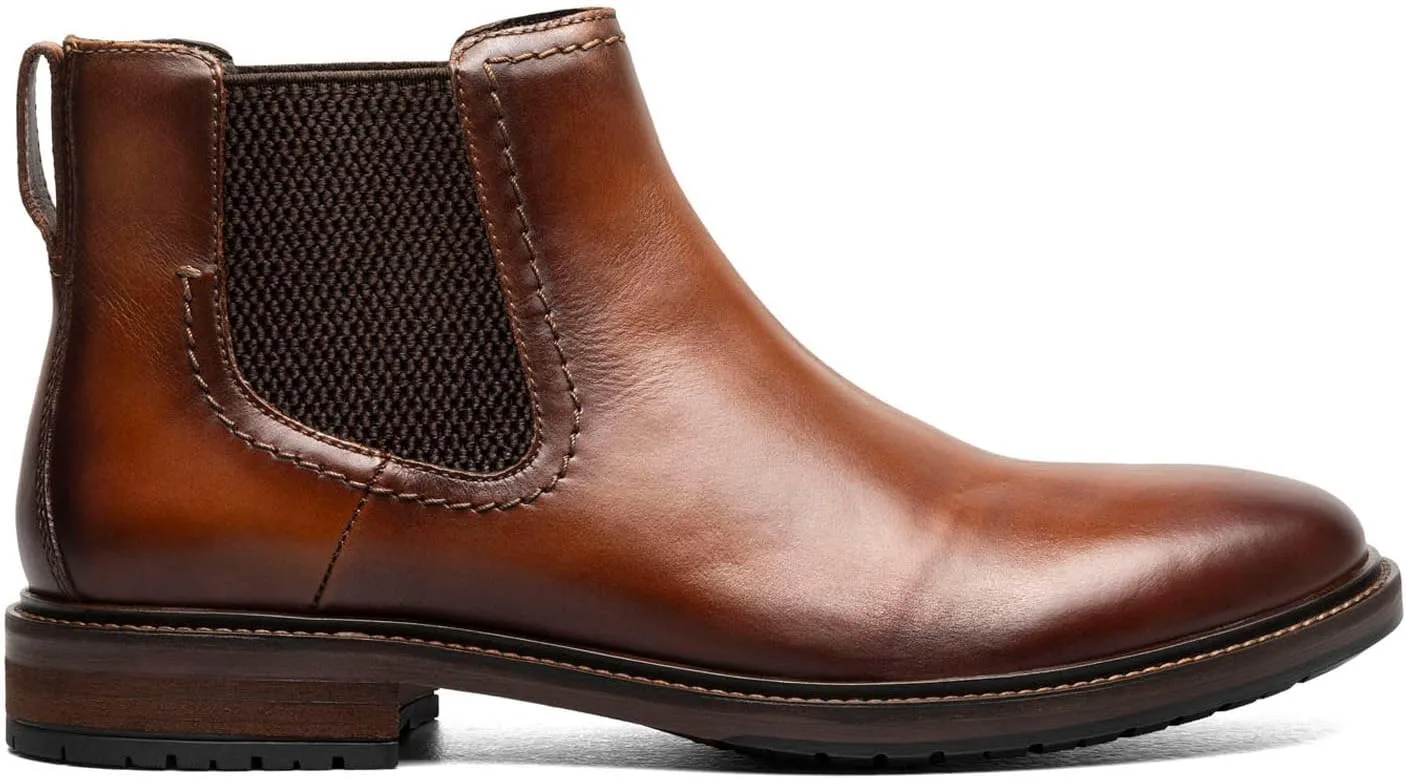 Мужские ботинки Florsheim Forge с гладкими носками и эластичными ботильонами, модель "Chassis", коньячный — фото 2