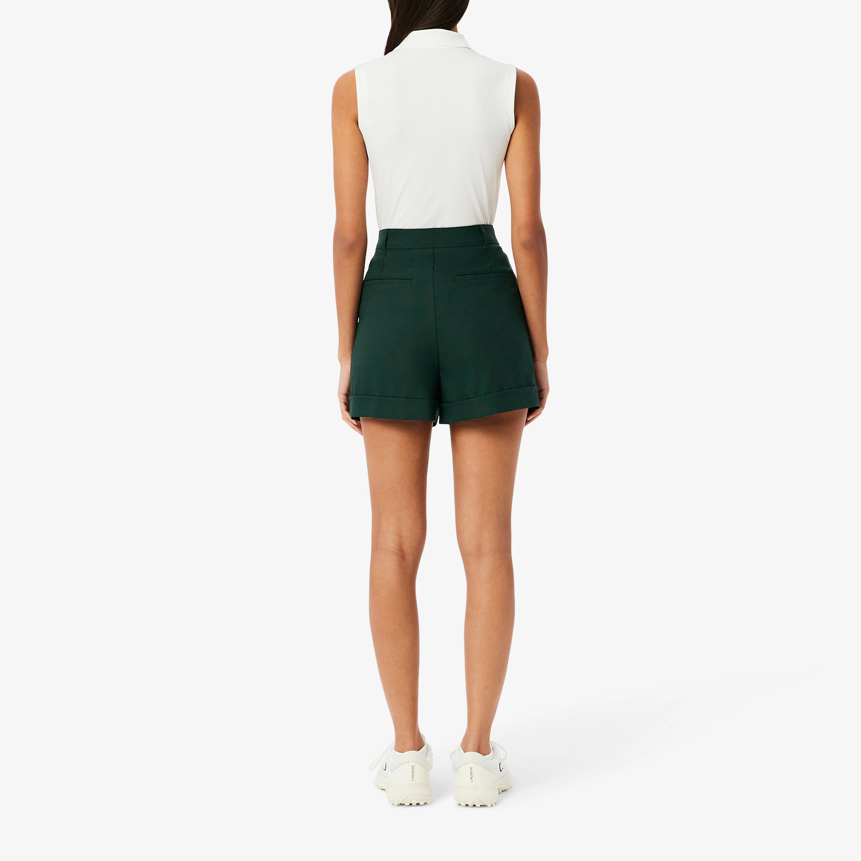 Шорты женские LACOSTE Medium Green, летние — фото 4