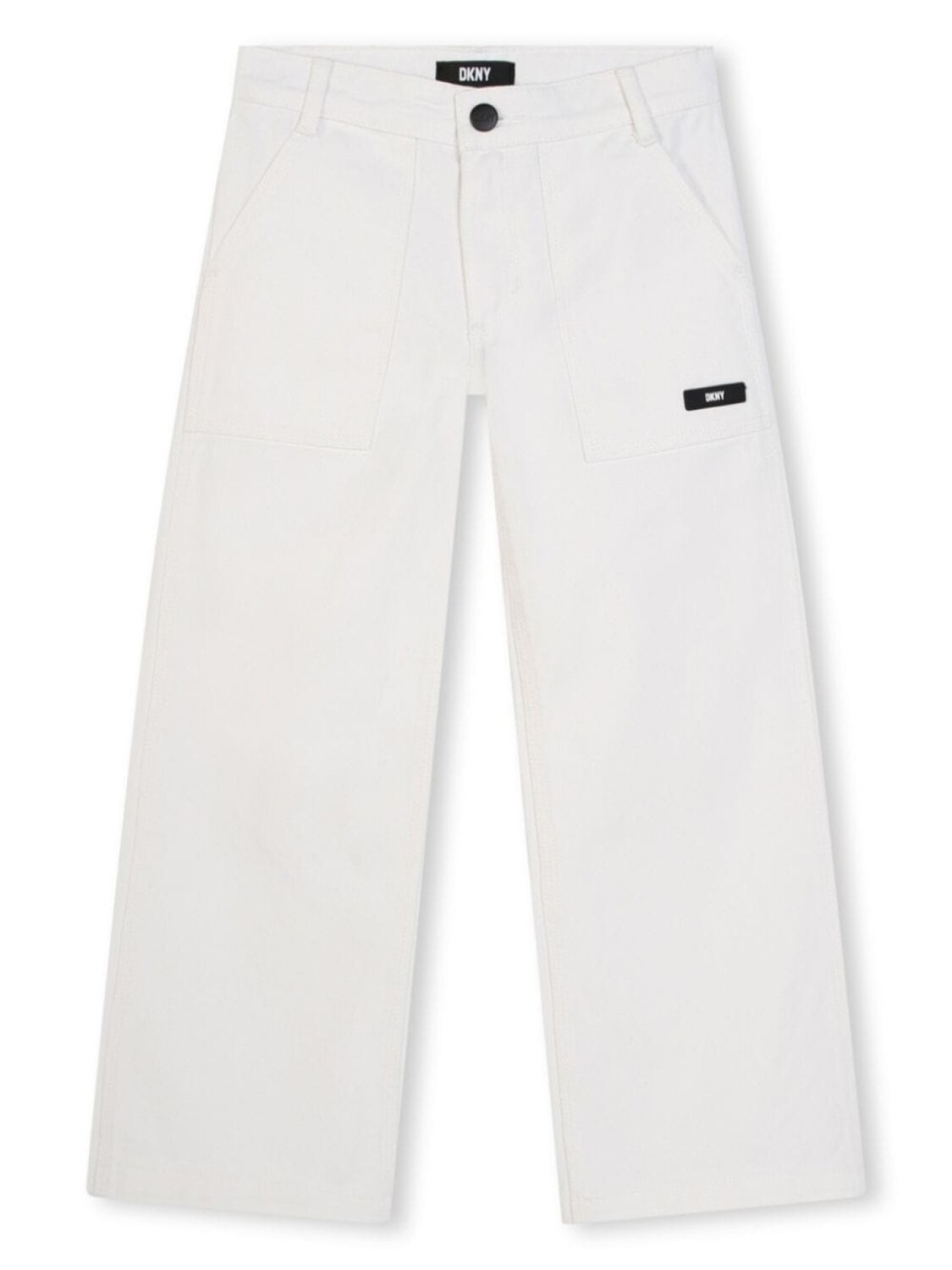 

DKNY прямые брюки с логотипом, белый