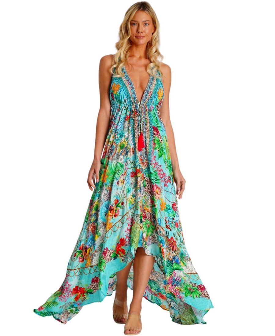 

Женское длинное платье с воротником-халтером La Moda Clothing, No Color