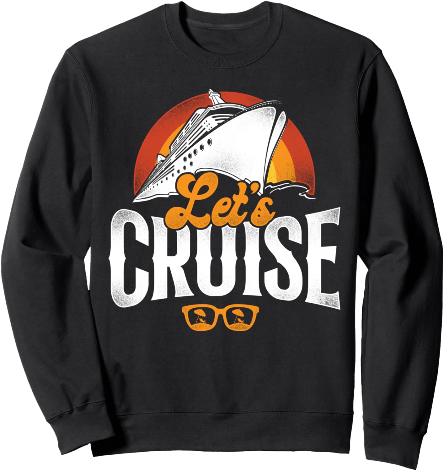 

Винтажная толстовка Let's Cruise для отдыха на круизном лайнере Cruise Trip Friends Buddies Vacation Cruising Hd0, черный
