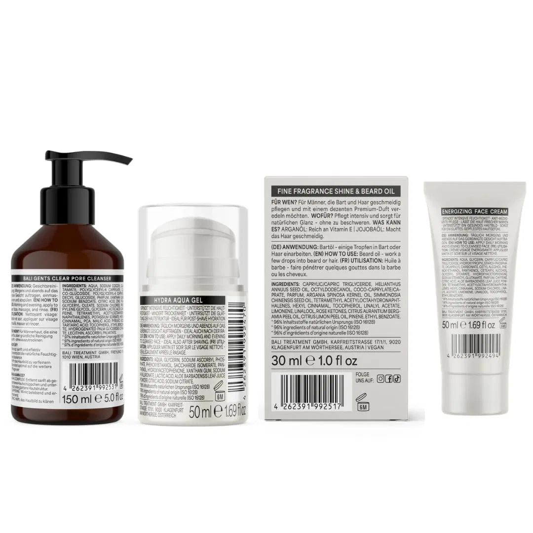 Набор для ухода за мужской кожей Bali Gents Skincare Set, 4 предмета Bali Gents By Hank Ge — фото 2