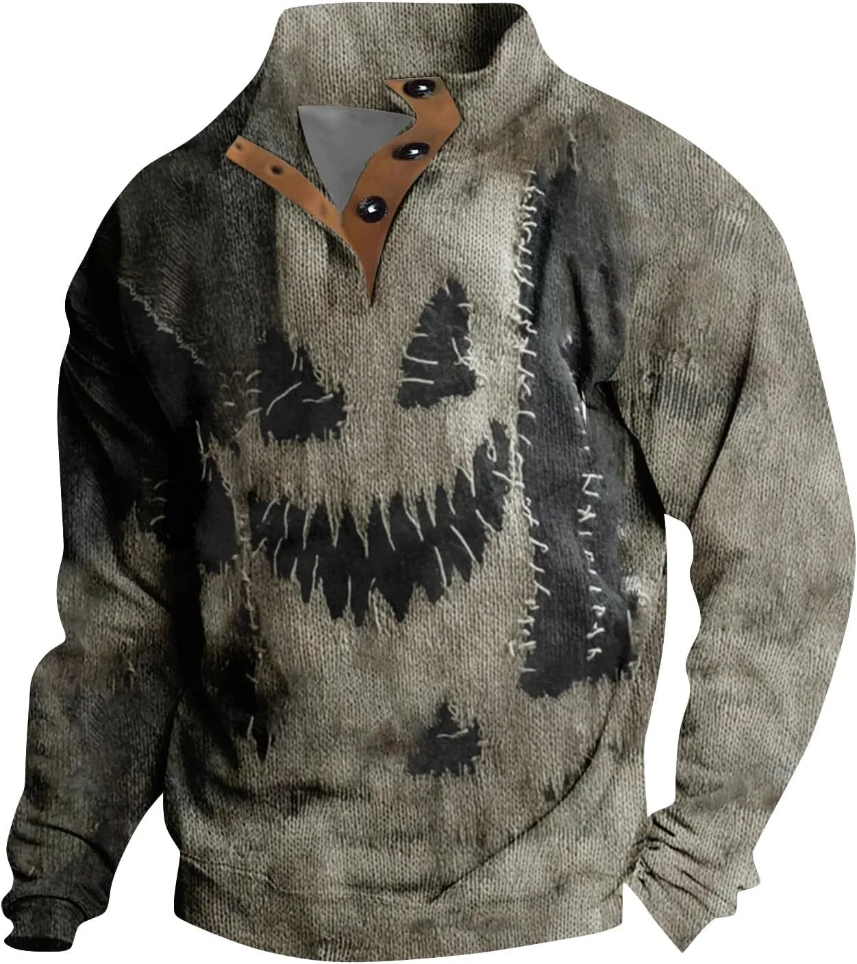 

Толстовка с принтом тыквы на Хэллоуин FQZWONG