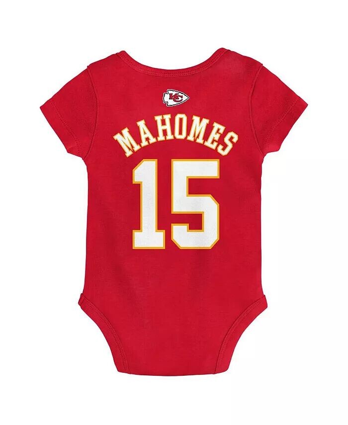 Боди Патрика Махоумса Red Kansas City Chiefs Mainliner для мальчиков и девочек с именем и номером игрока Outerstuff, красный — фото 2
