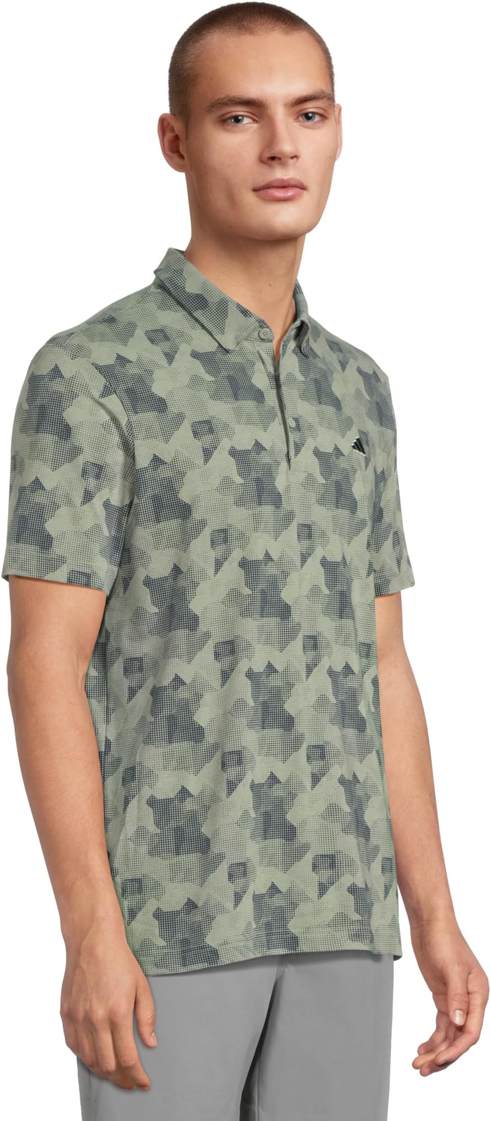 Футболка adidas Golf Go-To Printed Golf Polo Shirt, цвет Silver Green S23/Collegiate Navy — фото 2