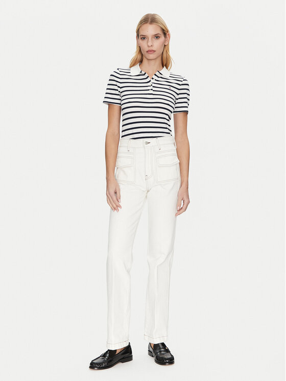 Рубашка поло облегающего кроя 1985 WW0WW43225 Tommy Hilfiger, синий — фото 2
