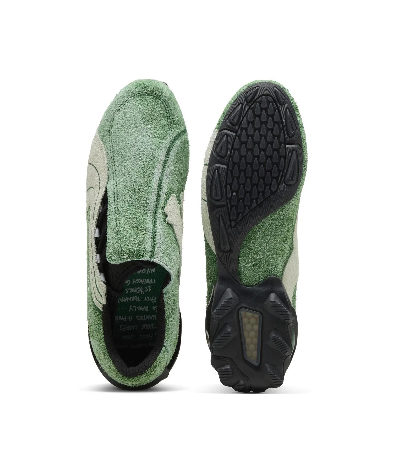Унисекс кроссовки PUMA V-S1 KIDSUPER с замшей зелёные — фото 4