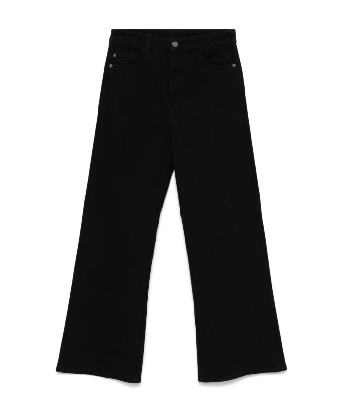 

Расклешенные джинсы из денима Emporio Armani, черный
