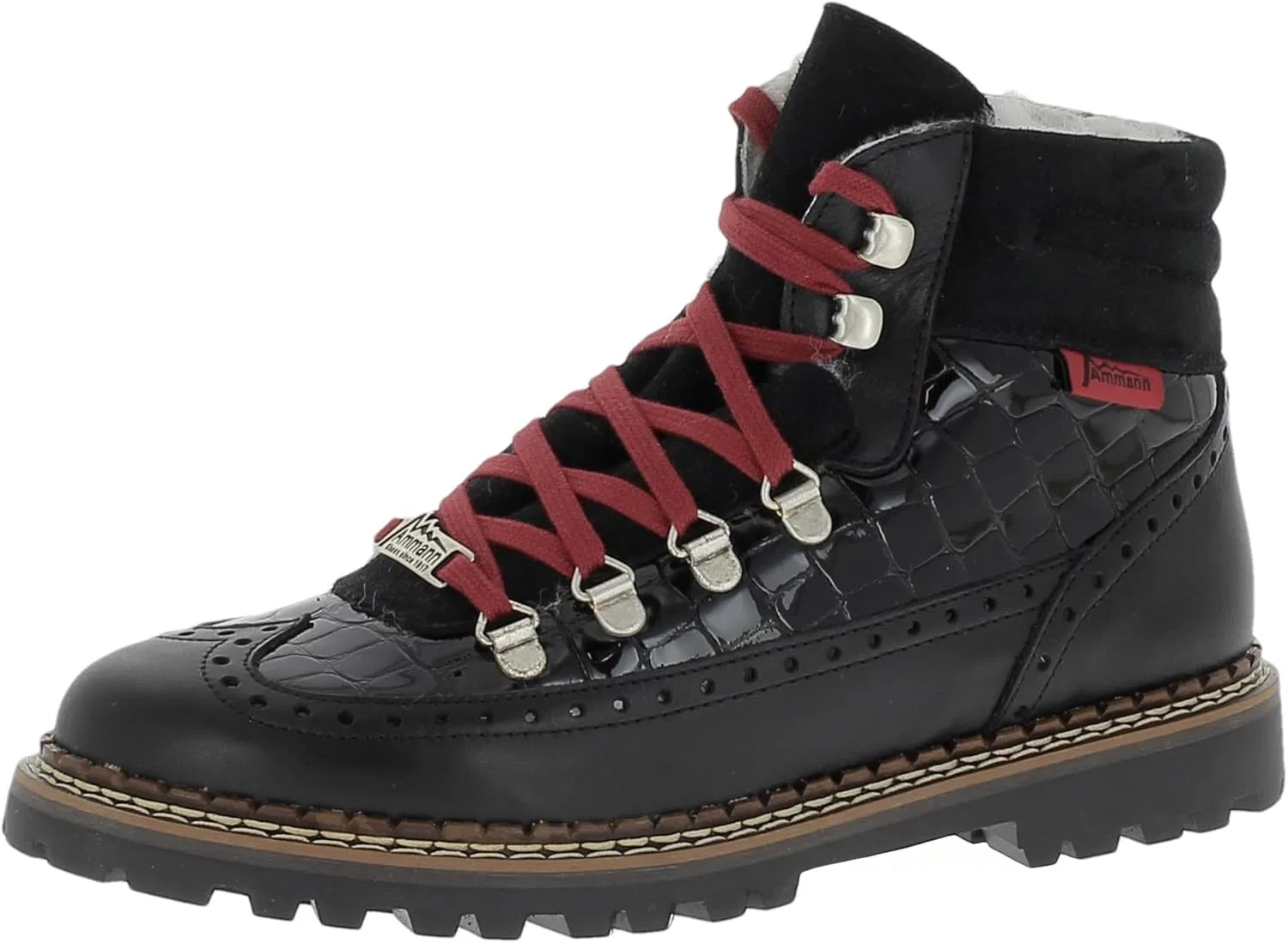 Зимние ботинки Ammann Virgo, Vitello Croc Nero