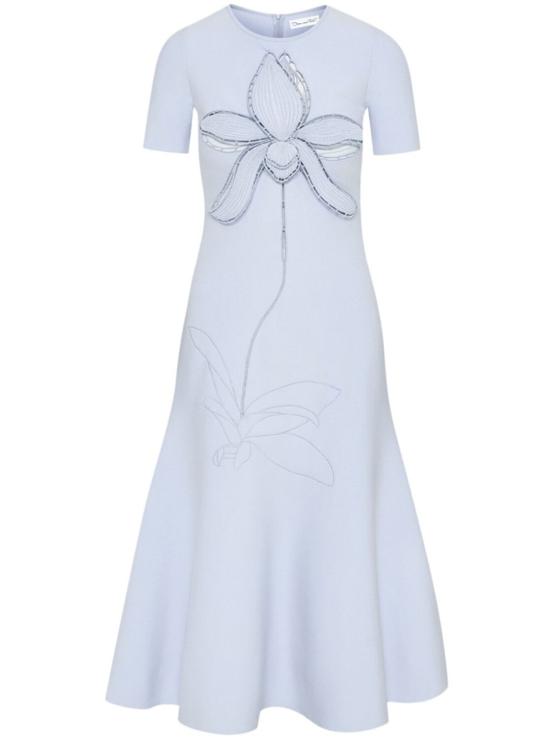 

Жаккардовое платье миди Orchid с вышивкой Oscar de la Renta, синий