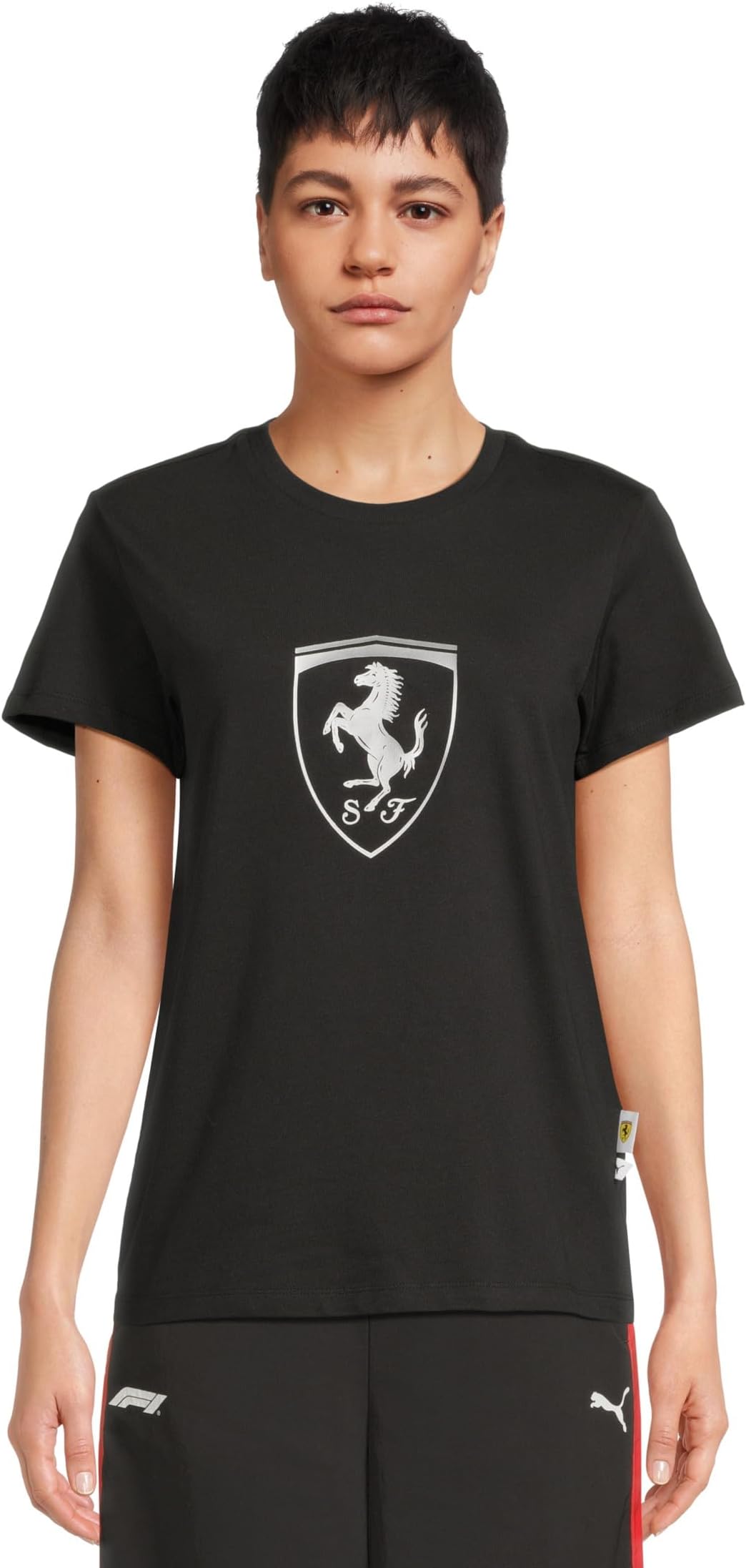 

Футболка PUMA Scuderia Ferrari Tonal Shield T-shirt, цвет Puma Black