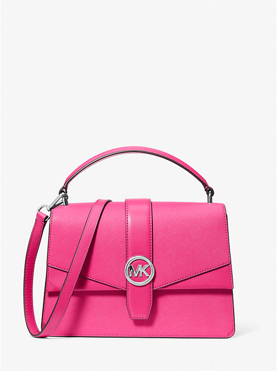 

Сумка Greenwich среднего размера из сафьяновой кожи Michael Kors, розовый