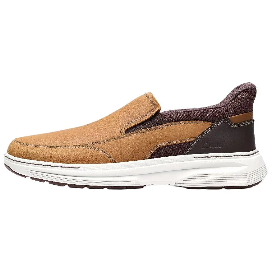 Clarks Кожаные повседневные туфли Craftwell Step мужские светло-коричневые