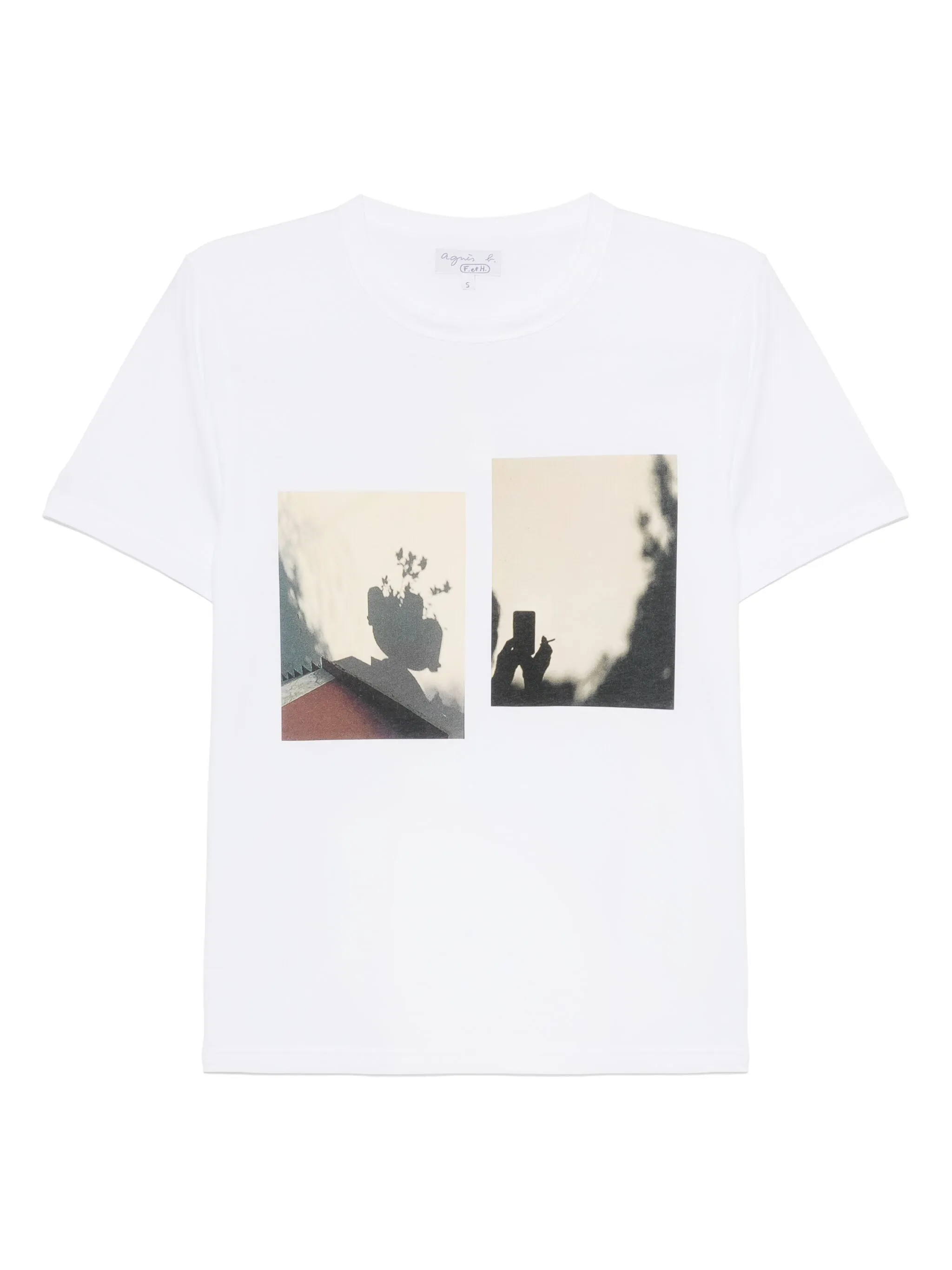 

Футболка с принтом Agnès B., белый