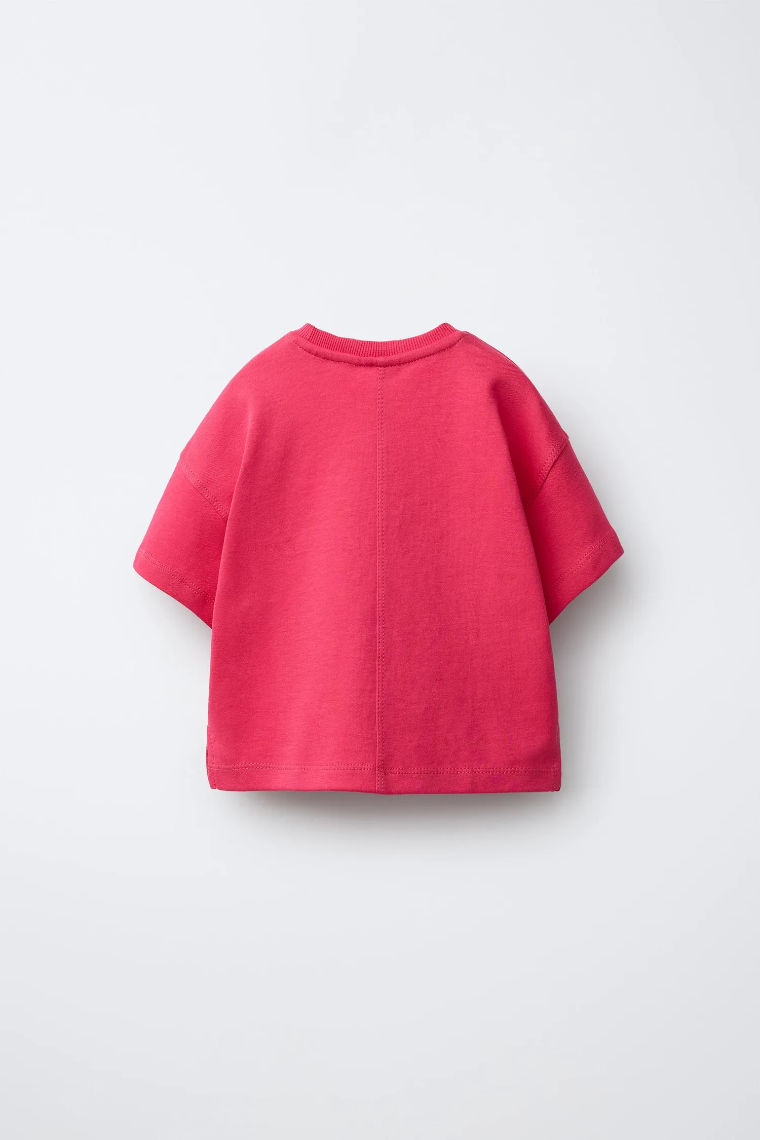 Zara Однотонная футболка из трикотажа — фото 2