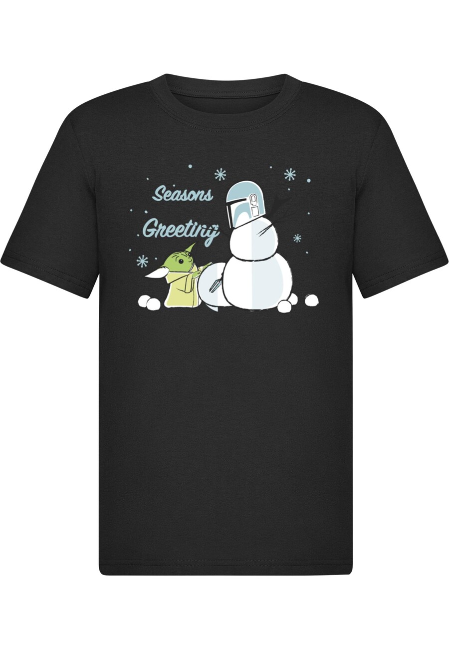 

Рубашка ABSOLUTE CULT Mandalorian - Snowman Seasons Greeting, черный