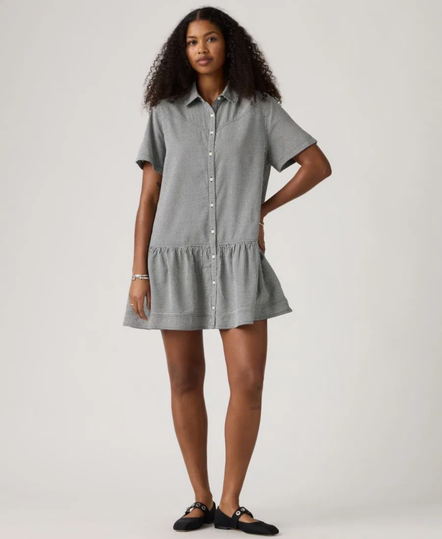 Платье-мини Cielle с коротким рукавом Levi's, Ceicil Even Micro Check Peacoat