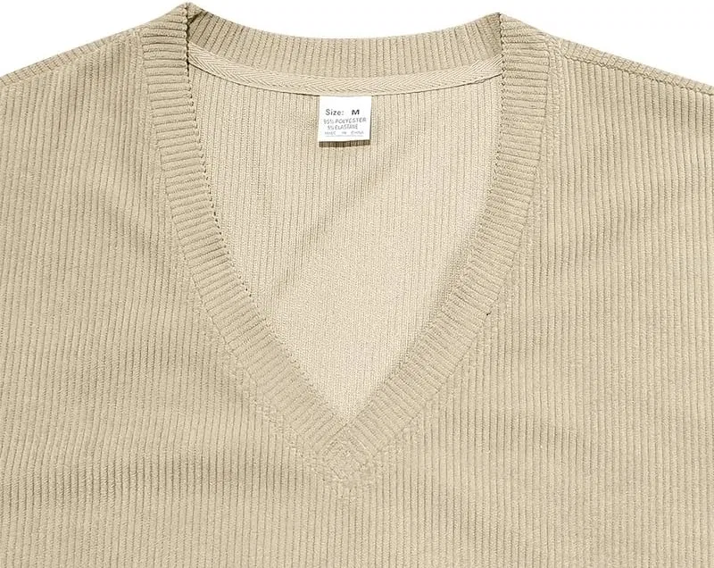 Мужская спортивная футболка с V-образным вырезом Slim Fit, Khaki — фото 4