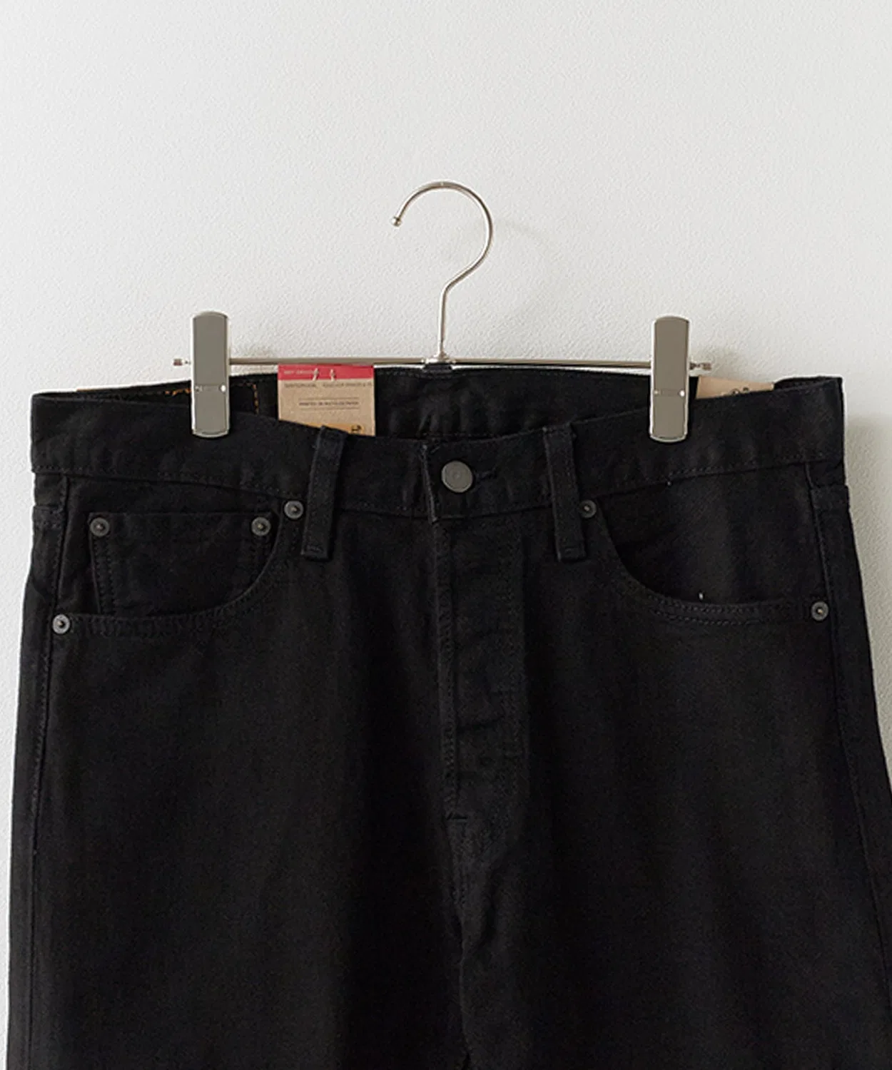 Мужские джинсы прямого кроя с брендовым патчем 501 Original Levi's, Черный — фото 3
