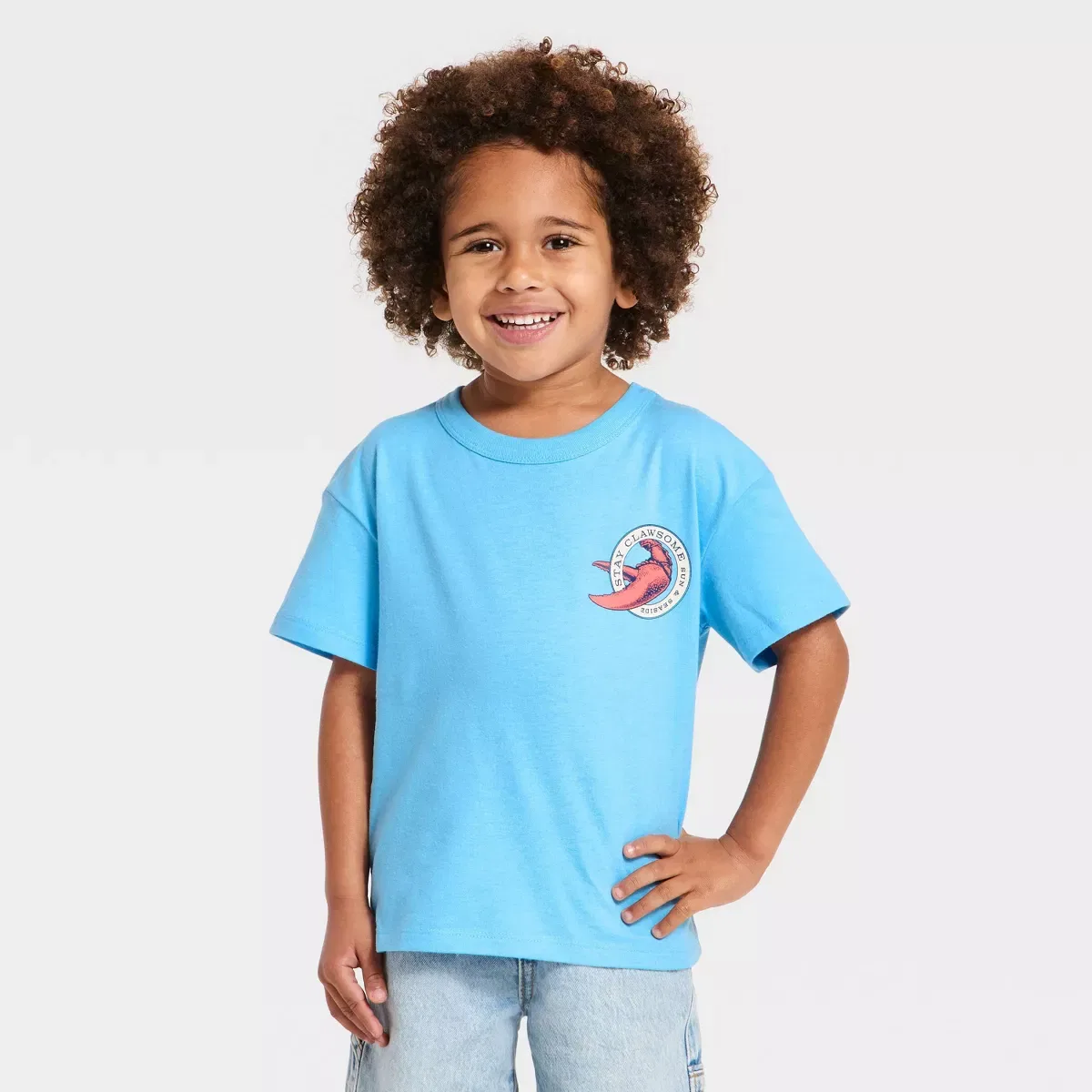 Детское футболка с принтом Oversized T-Shirt INFANT/TODDLER BOY, Blue