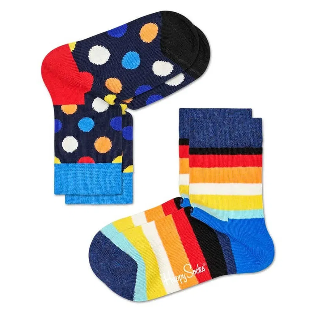 Носки с крупным горошком 2 пары Happy Socks, мультиколор