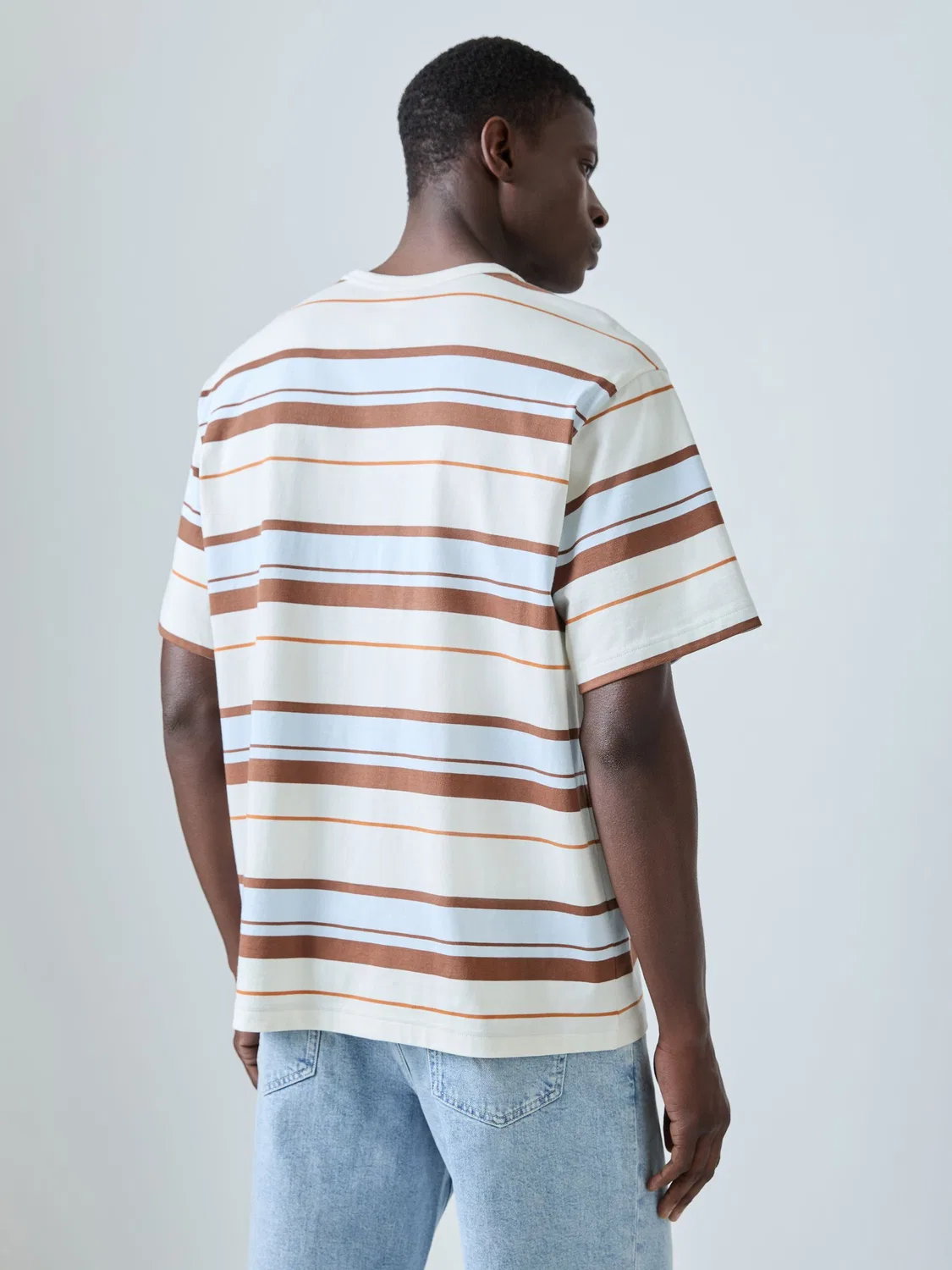 Футболка с горизонтальными полосами, модель White Stripe, adidas Originals, белый — фото 4
