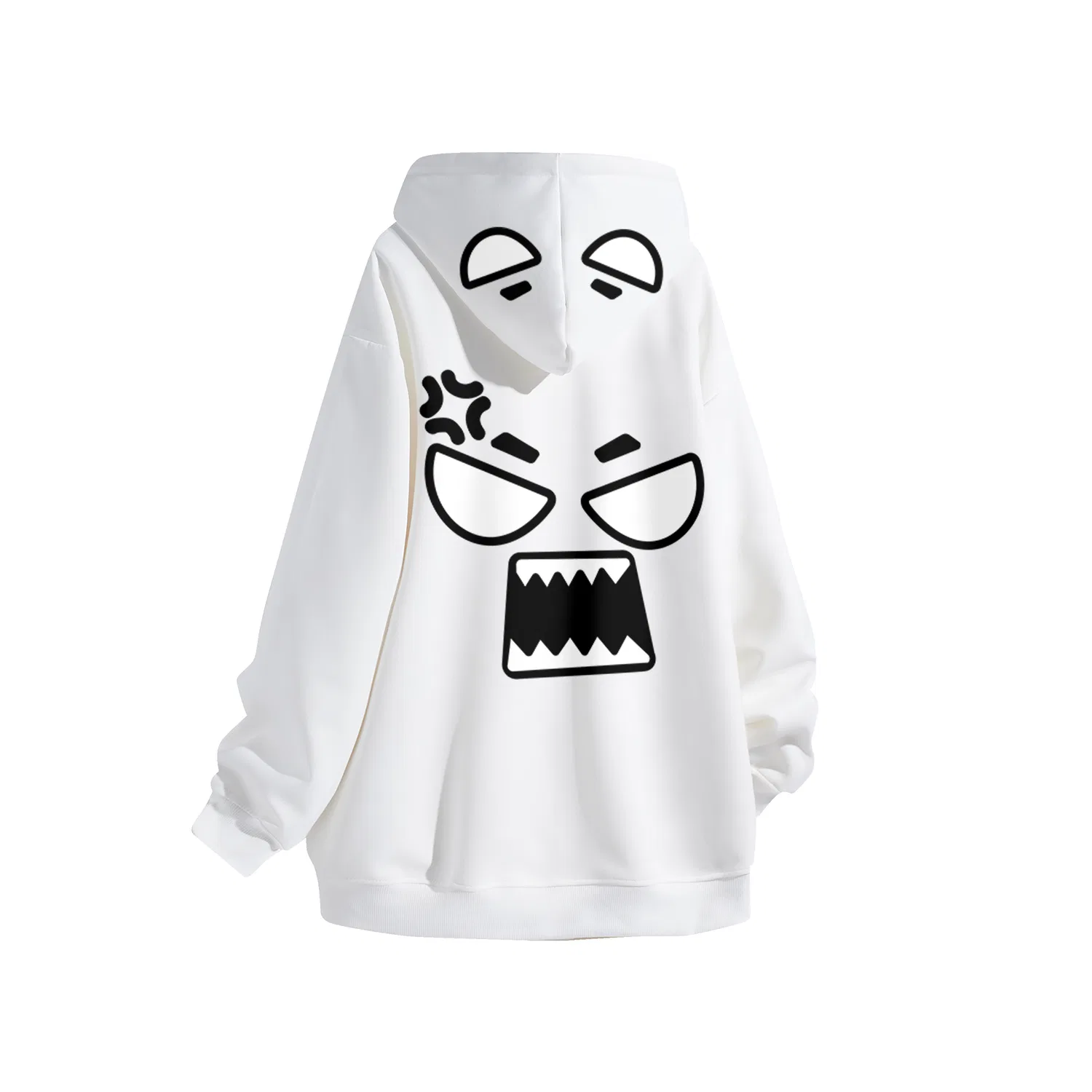 Детский свитшот унисекс с принтом White Fleece-Lined (Not Happy), Paul Costelloe