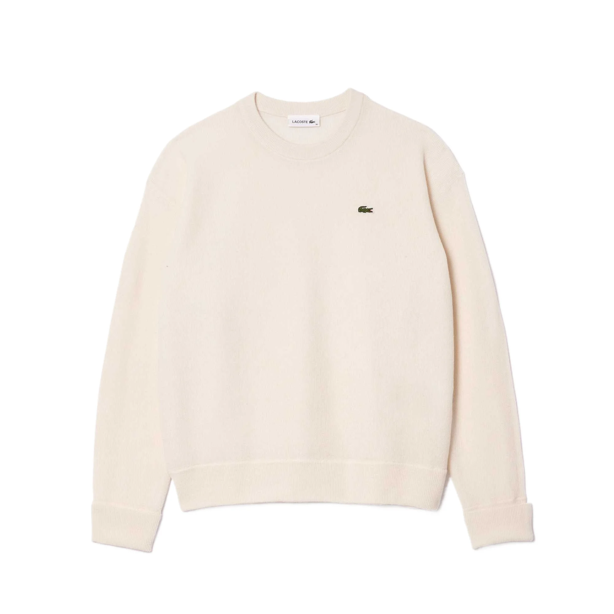 Свитер женский LACOSTE 70V/White с круглым вырезом — фото 2