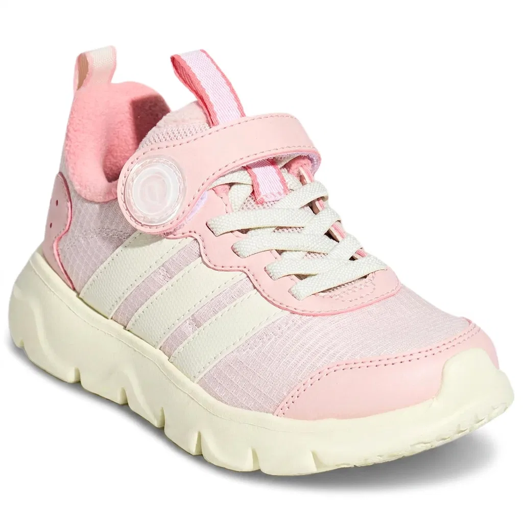 Детские кроссовки для бега с принтом Playflow 2.0 Adidas, Pink/Ivory White — фото 4