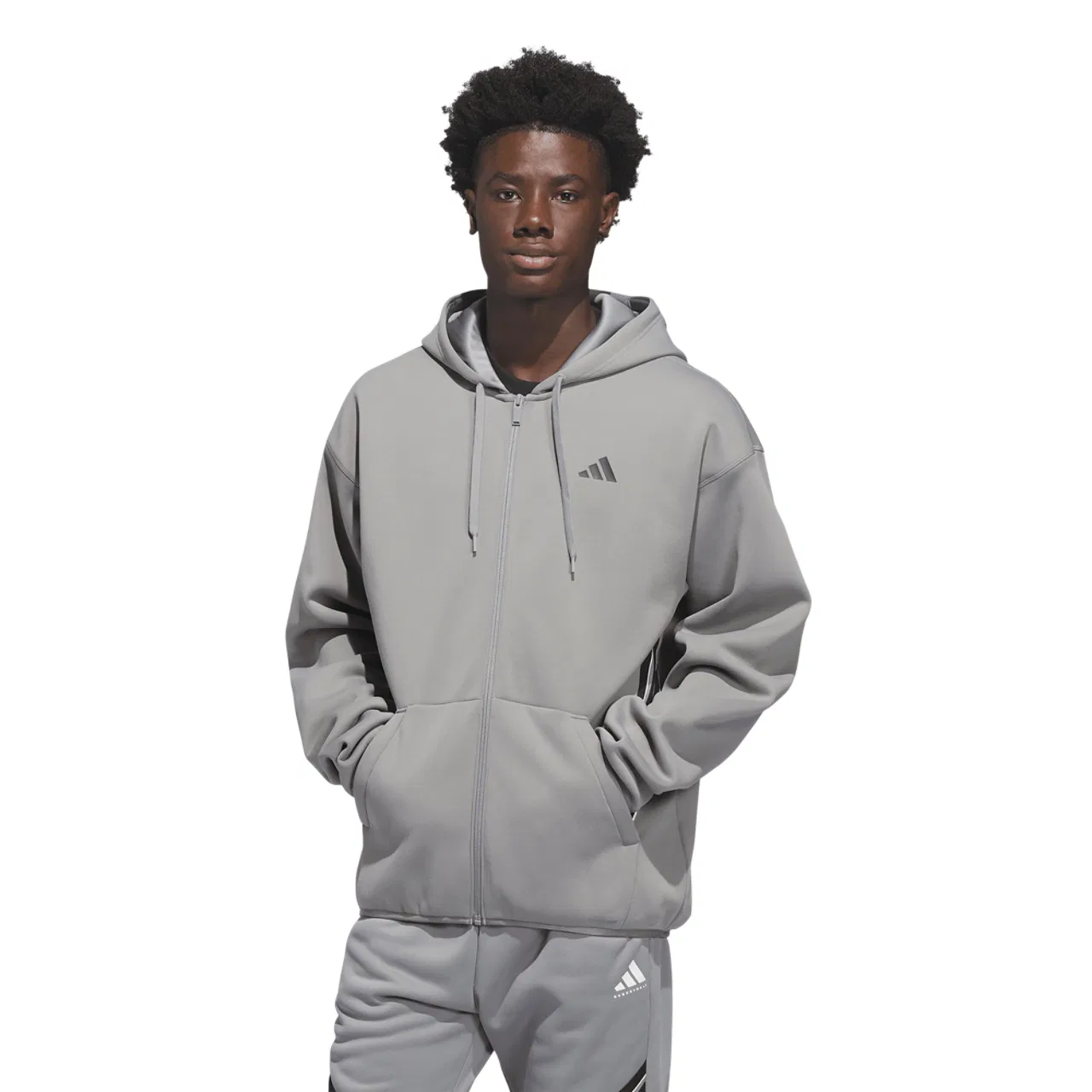 Мужская толстовка на молнии Crazy Warm Adidas, цвет Grey/Black