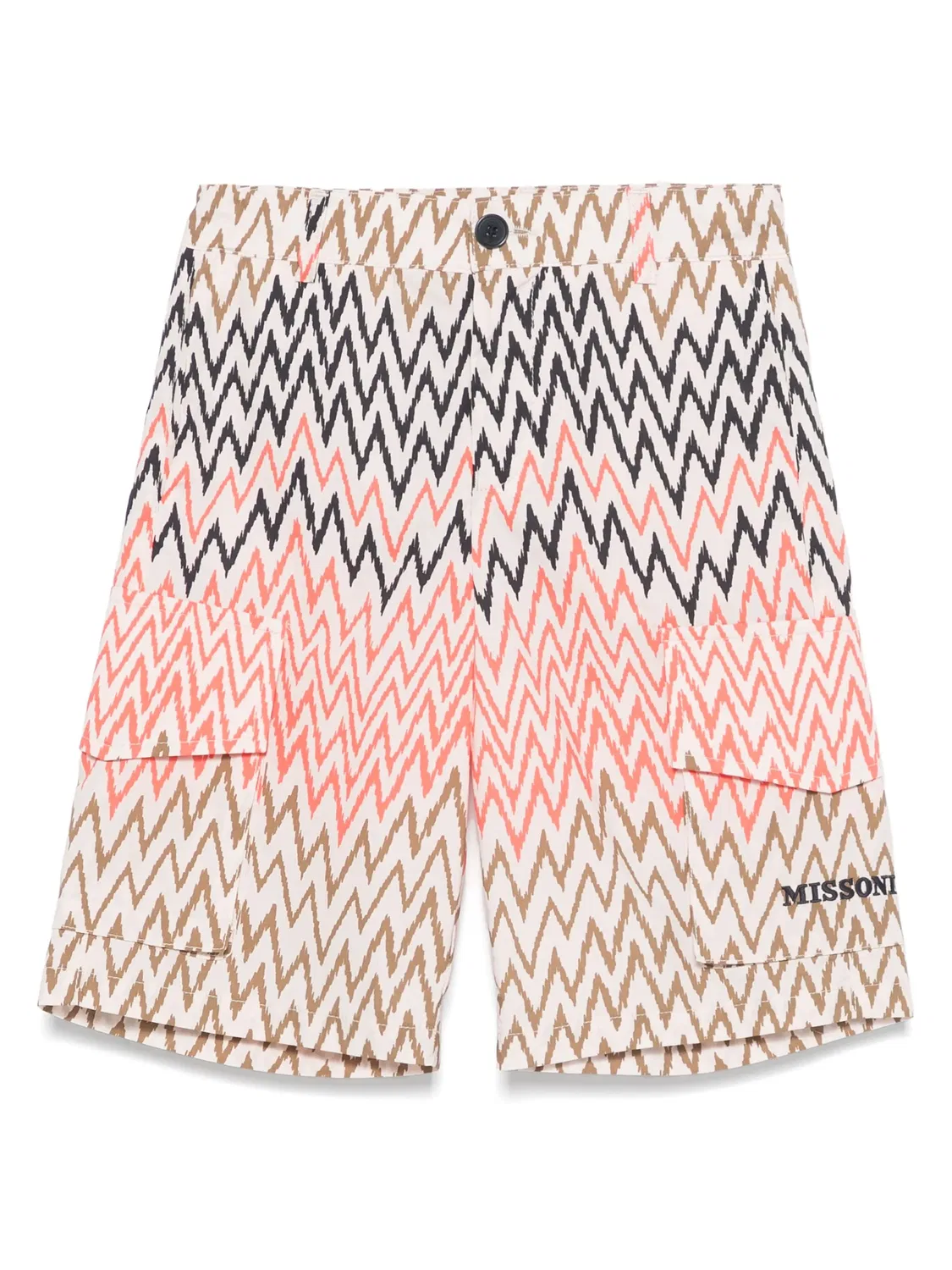Шорты с зигзагообразным принтом Missoni, светло-бежевый