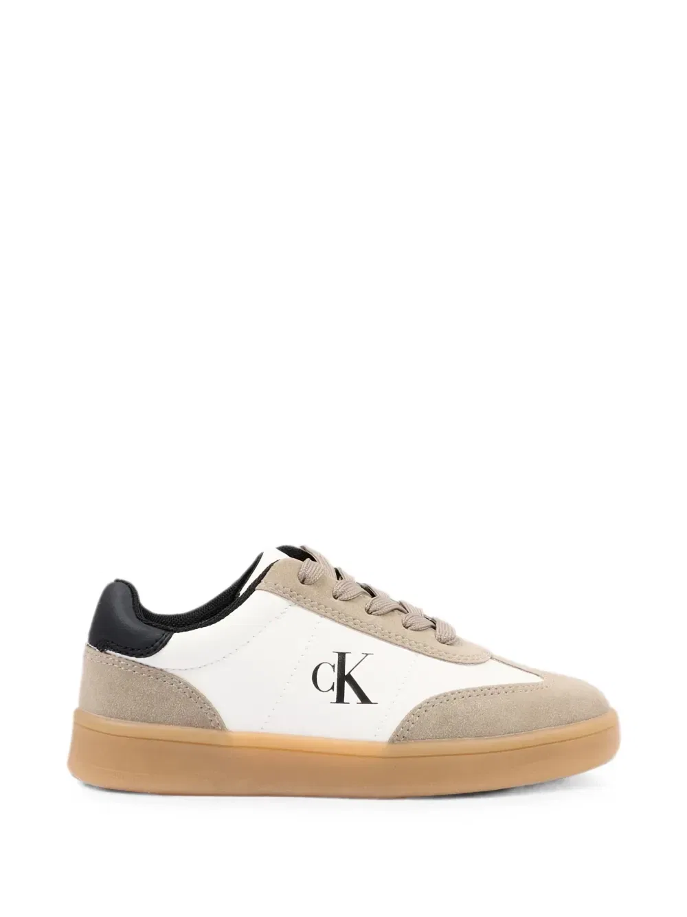 Кожаные кроссовки с логотипом Calvin Klein Kids, белый