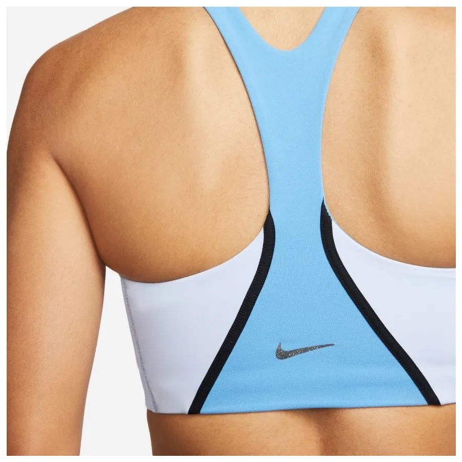 Спортивный бюстгальтер Nike Yoga Swoosh с средней поддержкой, Синий — фото 4