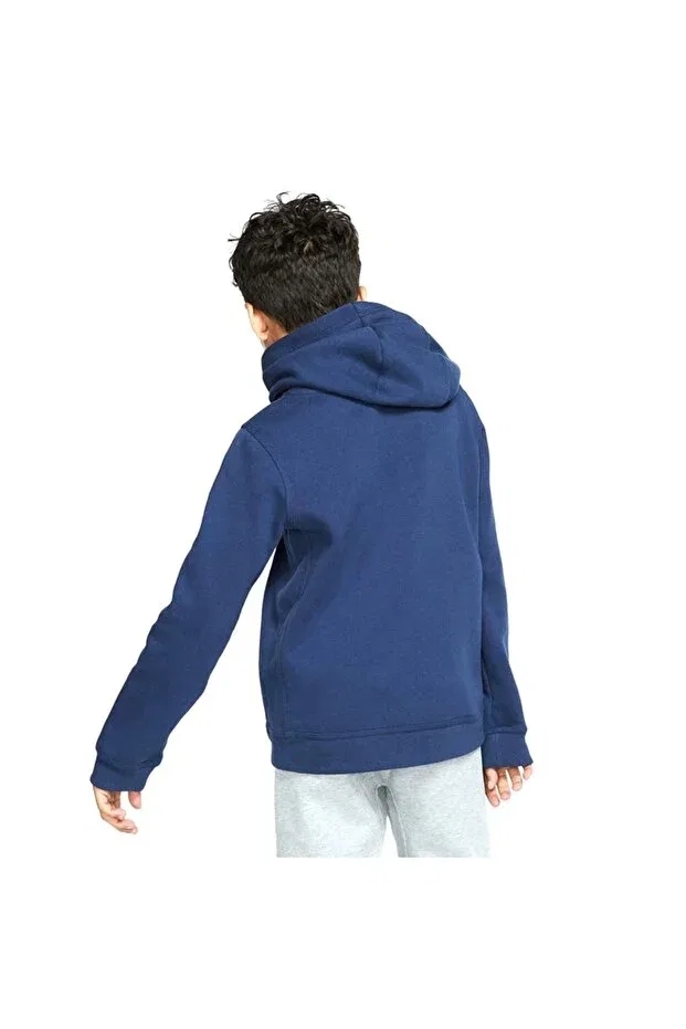 Детское худи для девочек хлопковое Nike, Navy Blue — фото 4