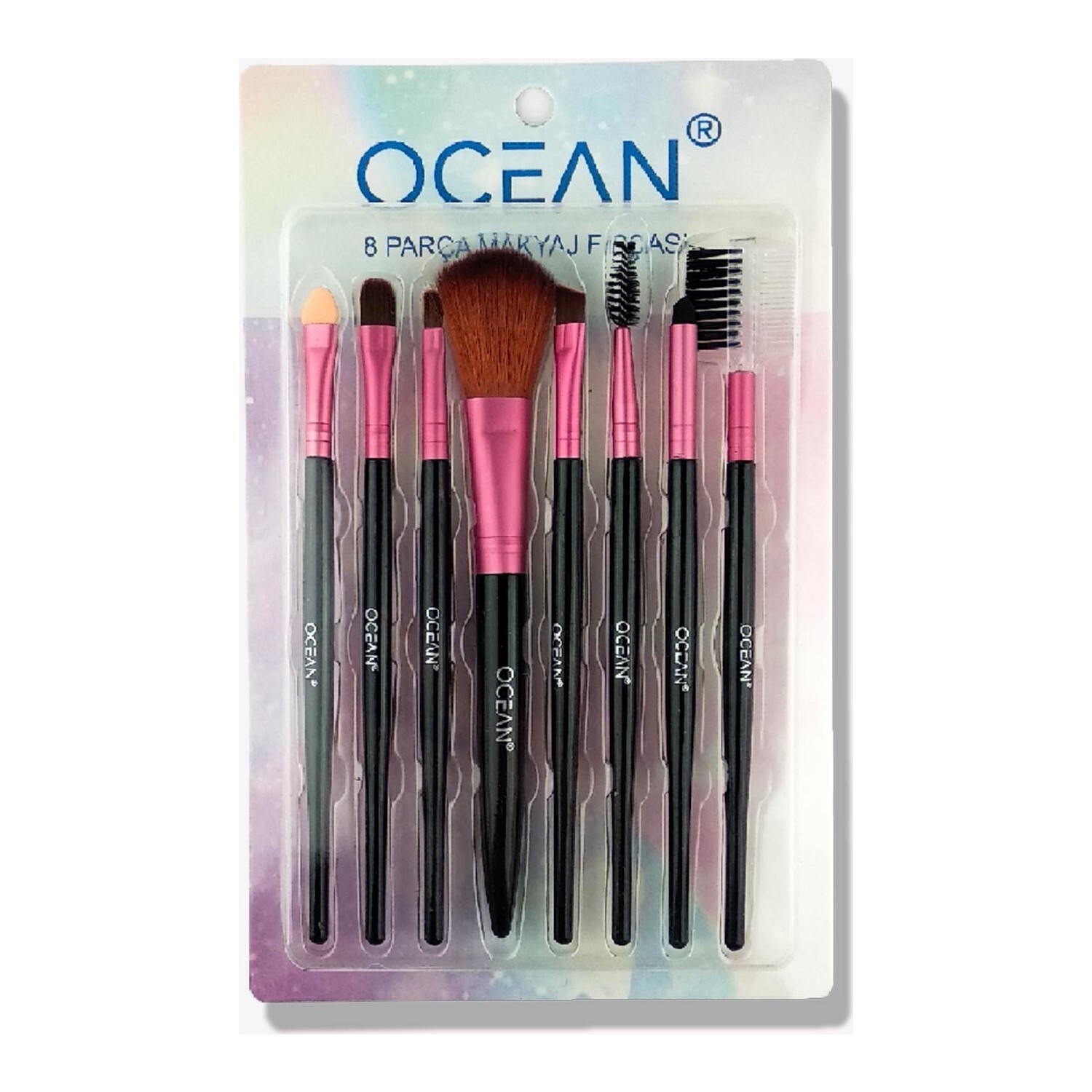 

Набор кистей для макияжа Ocean из 8 предметов, розовый