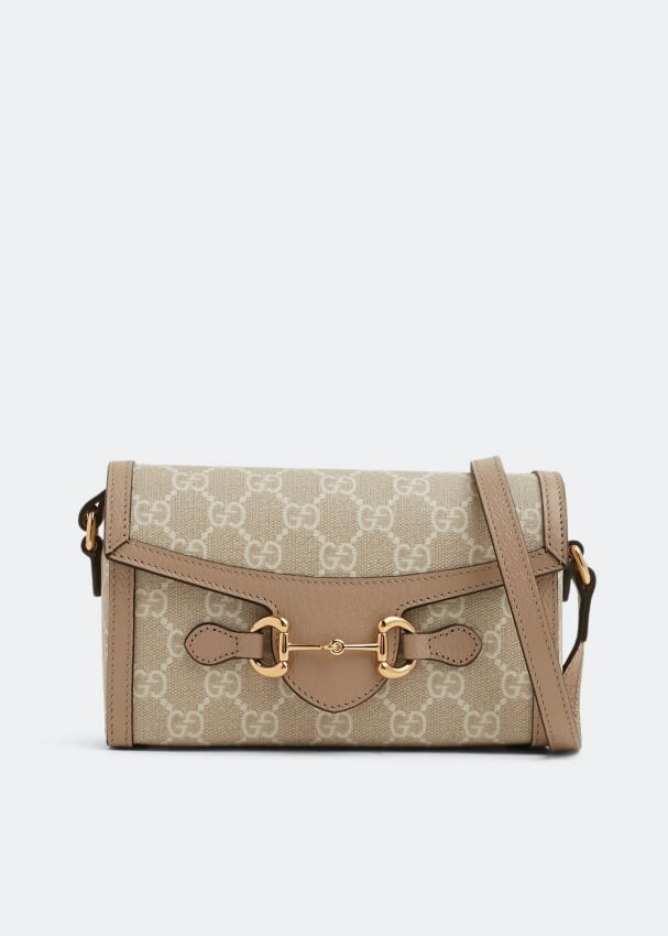 

Сумка GUCCI Horsebit 1955 mini bag, бежевый