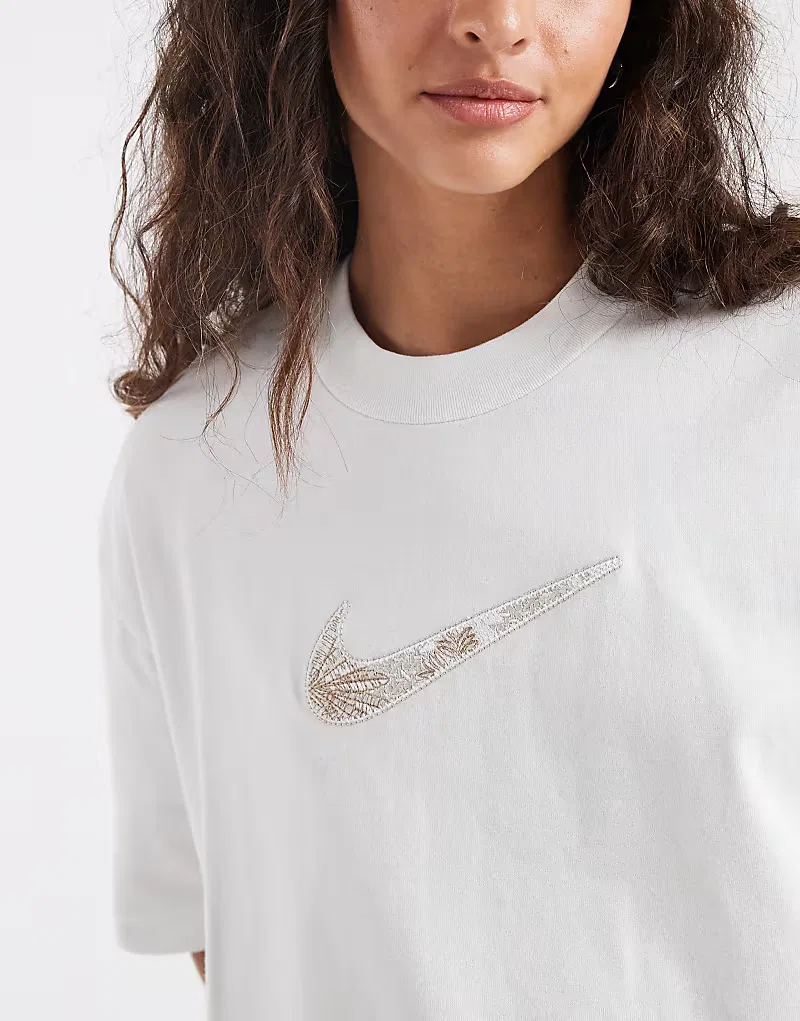 Футболка Nike Luxe с логотипом, белый — фото 3