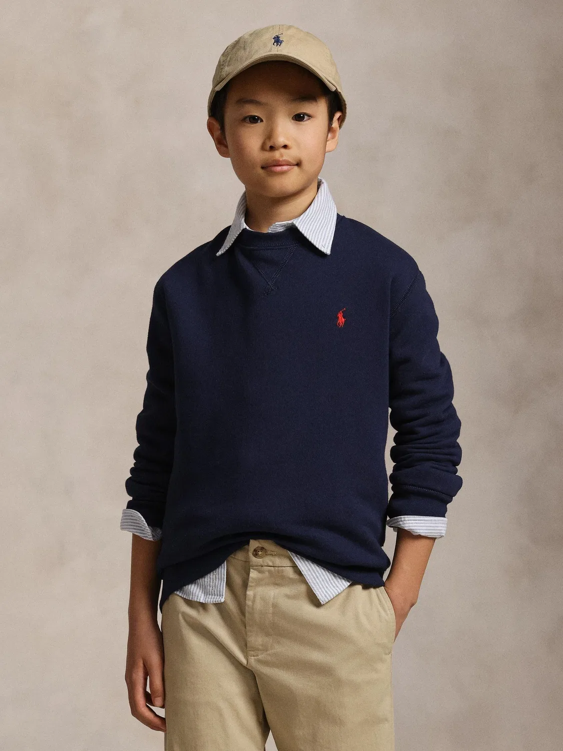 Свитшот с логотипом Jersey Polo Ralph Lauren, синий