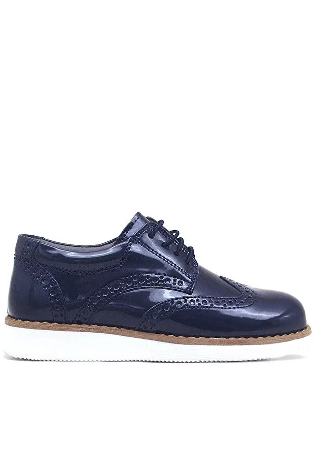 Детские туфли для мальчиков с коротким каблуком Raker, Navy Blue — фото 3