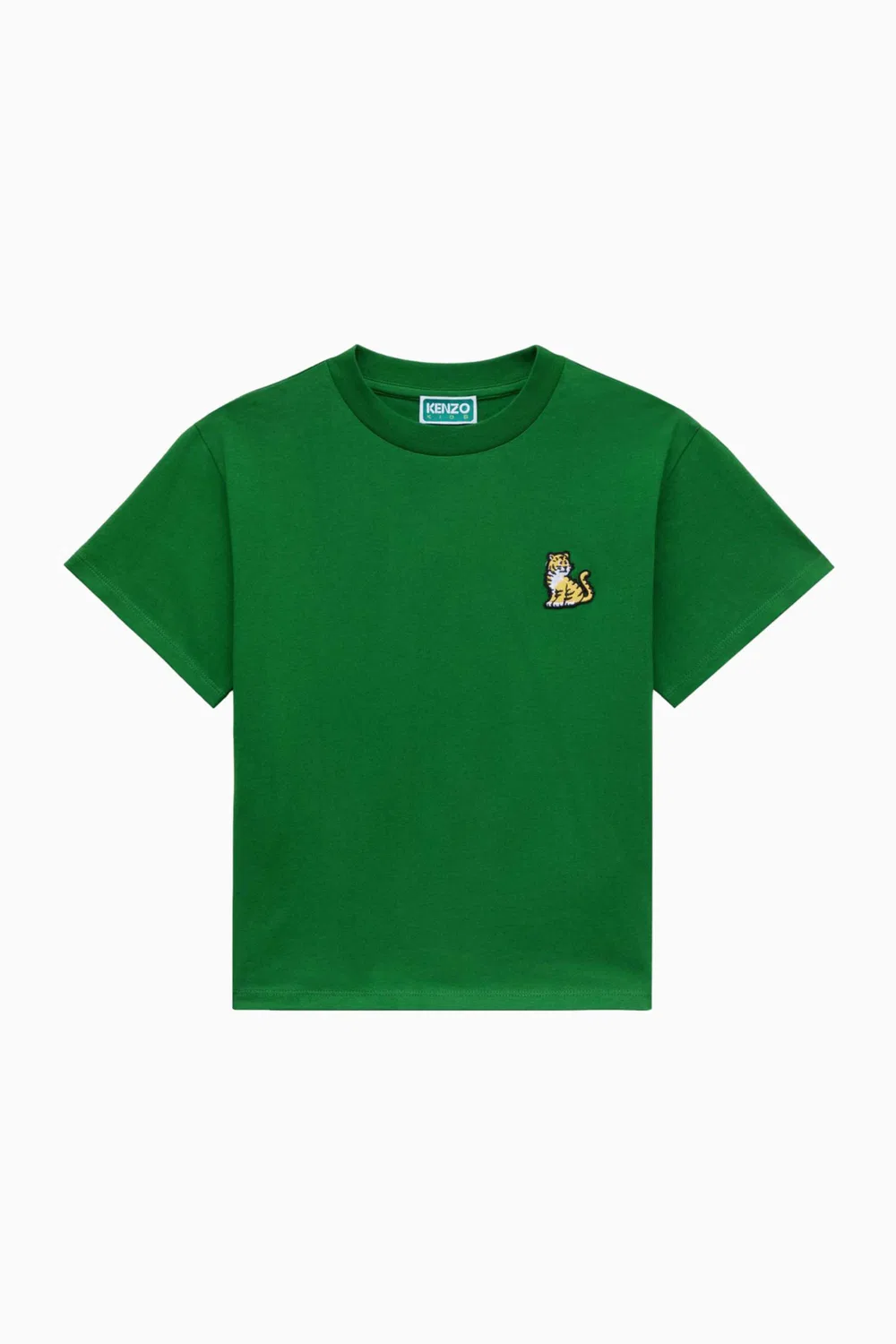 Футболка с вышивкой тигра хлопковая KENZO KIDS