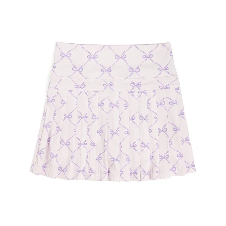 Юбка-шорты с принтом бантов Lavender Bow Trellis Sweet Wink, Lavender