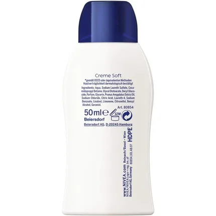 Гель для душа мягкий NIVEA Creme Soft, 50 мл