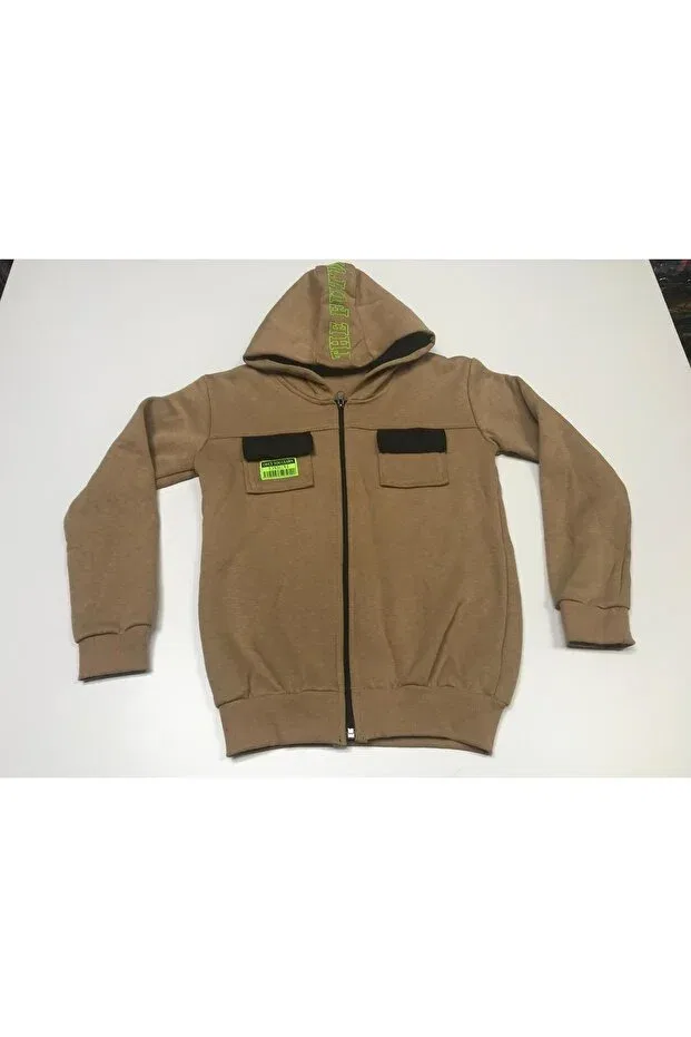 Женский кардиган с капюшоном на молнии Winter 3-thread Baby Slon Kids Clup, Beige